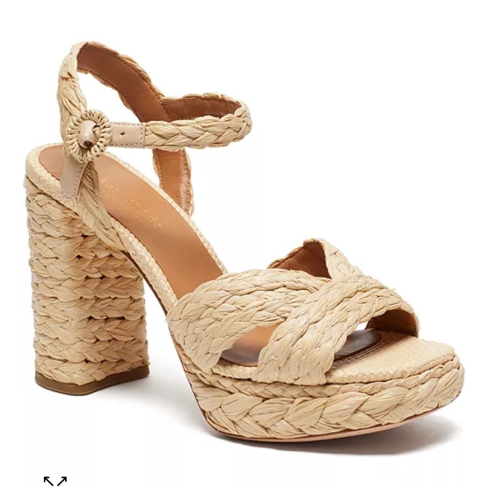 Kate spade new disco raffia braided 9.5 shoes - Picture 9 of 9